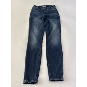 Good American Jeans Womens 8/28 Blue Good Waist Skinny Casual Faded Distressed